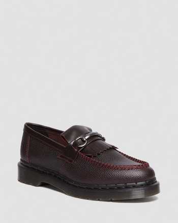 Adrian Snaffle Pebble Grain Leather Kiltie Loafers