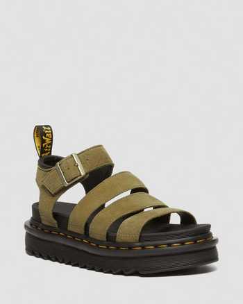 Blaire Tumbled Nubuck Leather Sandals