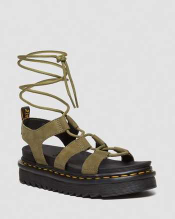 Nartilla Tumbled Nubuck Leather Gladiator Sandals